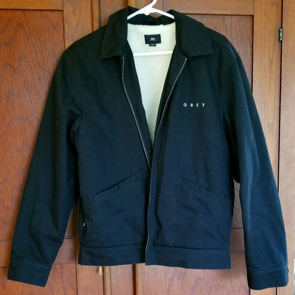 Obey Jacket Adult Small Black